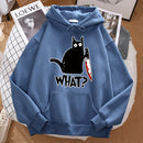 Black Cat Graphic Hoodie – Playful design with streetwear edge