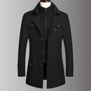 Double Collar Wool Coat – Refined elegance for the modern gentleman
