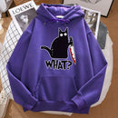 Black Cat Graphic Hoodie – Playful design with streetwear edge