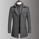 Double Collar Wool Coat – Refined elegance for the modern gentleman