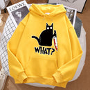 Black Cat Graphic Hoodie – Playful design with streetwear edge