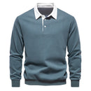 Polo Collar Knit Sweater Casual elegance for every occasion