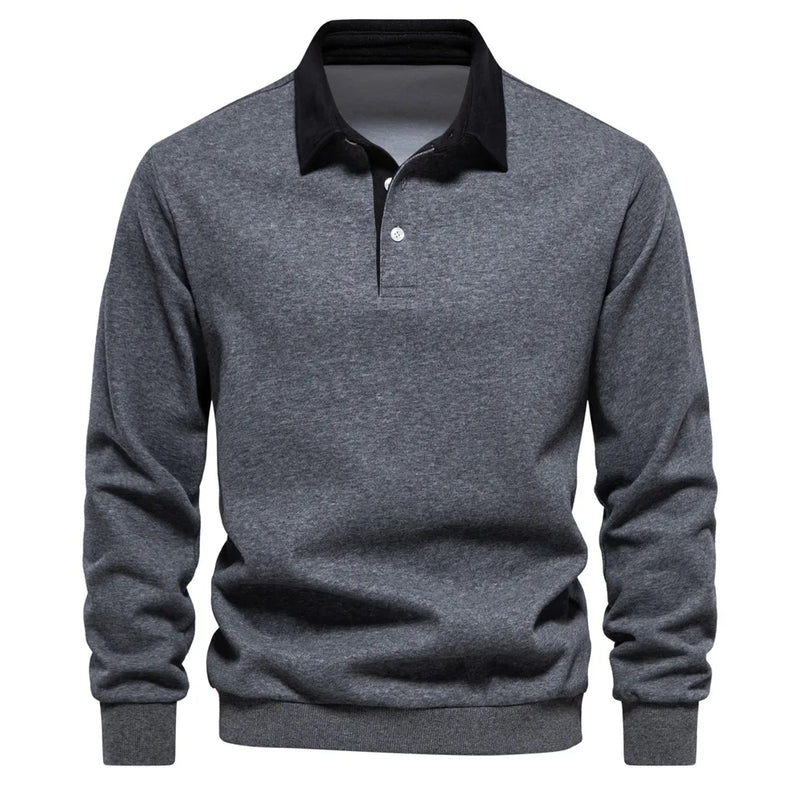 Polo Collar Knit Sweater Casual elegance for every occasion