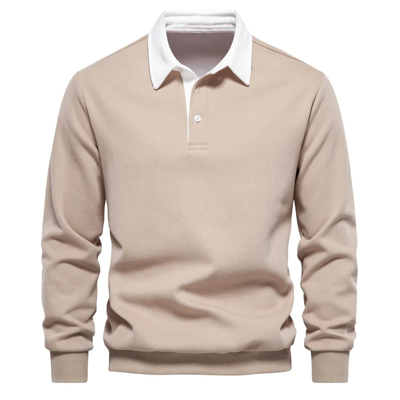 Polo Collar Knit Sweater Casual elegance for every occasion