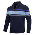 Striped Quarter-Zip Sweater Smart layering with timeless stripes