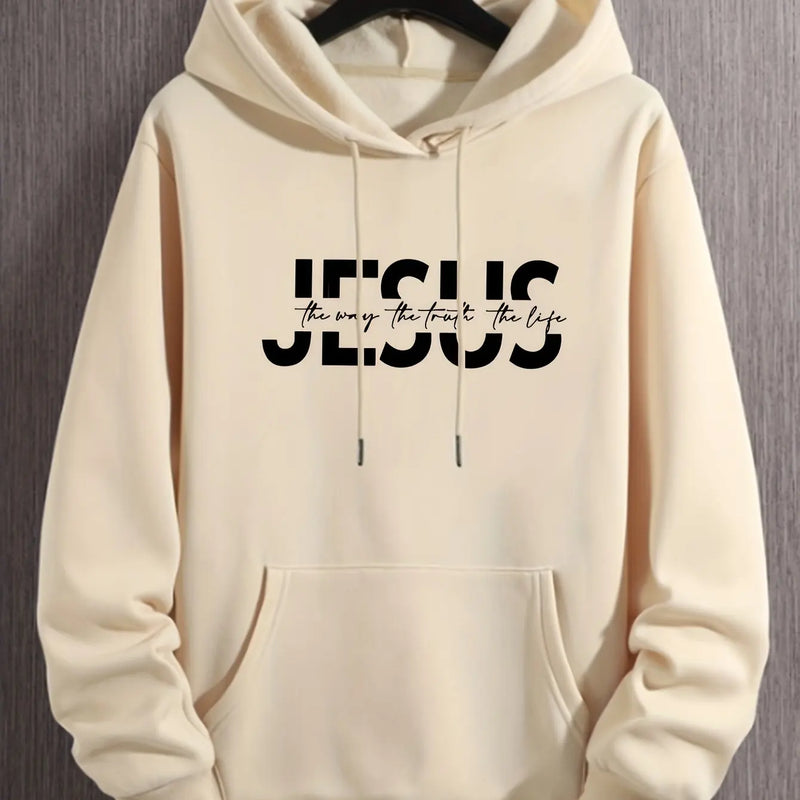 Jesus Letter Hoodie – Statement streetwear with casual comfort