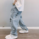 Star Print Denim – Vintage streetwear with a bold twist