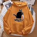 Black Cat Graphic Hoodie – Playful design with streetwear edge