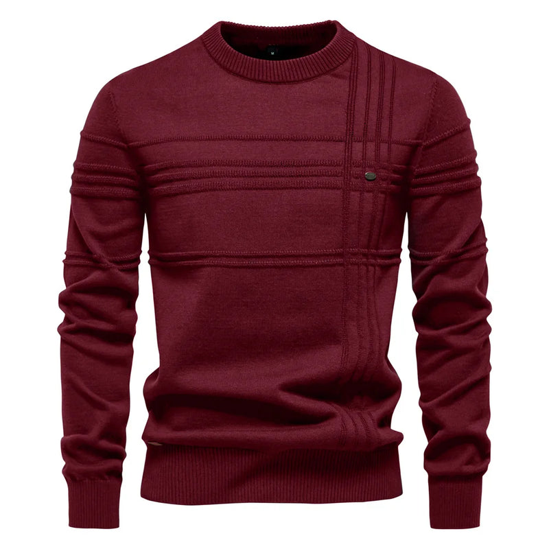 Striped Crewneck Sweater Casual comfort with a refined touch