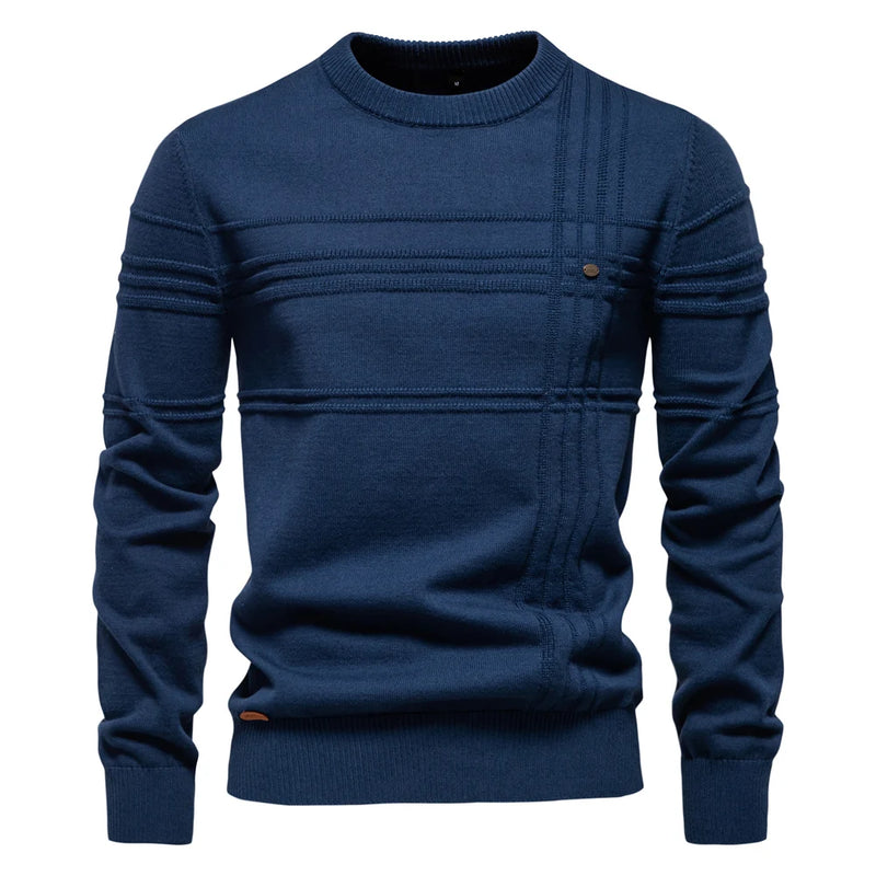 Striped Crewneck Sweater Casual comfort with a refined touch