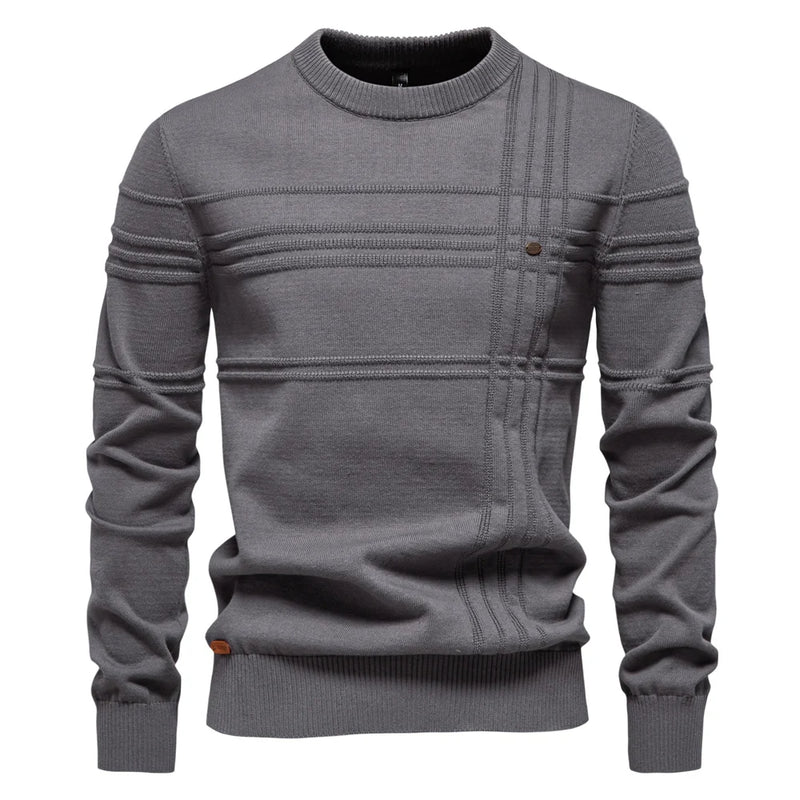 Striped Crewneck Sweater Casual comfort with a refined touch