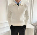 Half-Zip Knit Polo Casual sophistication for cool days