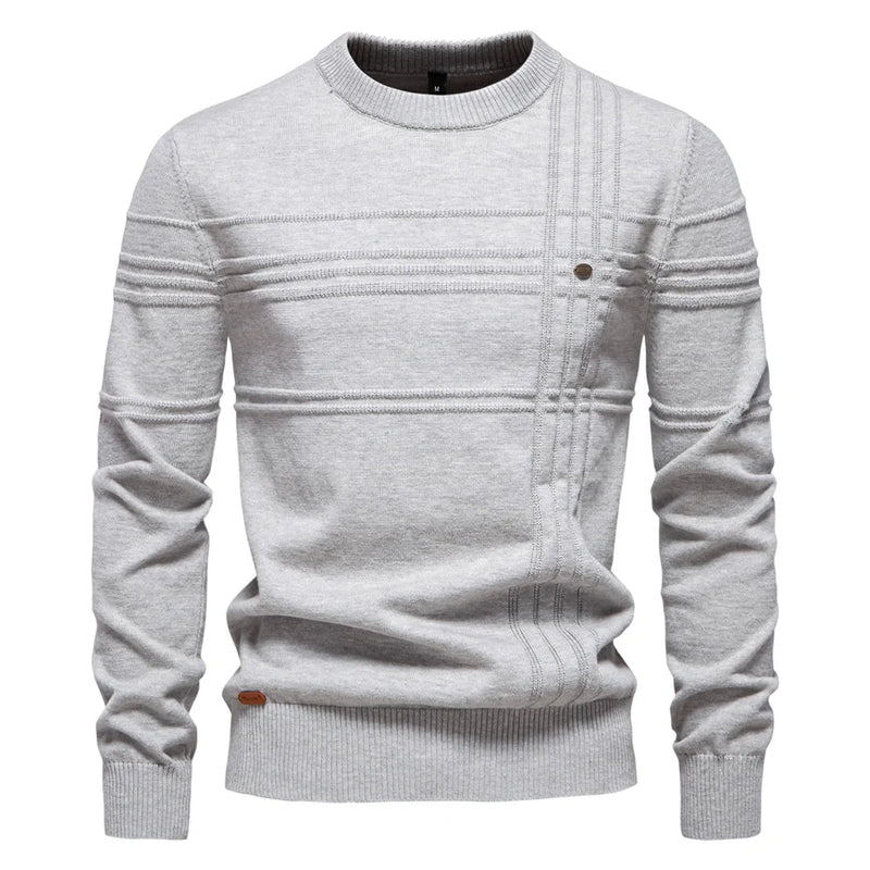 Striped Crewneck Sweater Casual comfort with a refined touch