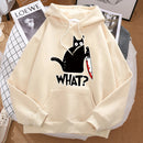 Black Cat Graphic Hoodie – Playful design with streetwear edge