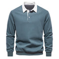 Polo Collar Knit Sweater Casual elegance for every occasion