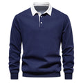 Polo Collar Knit Sweater Casual elegance for every occasion