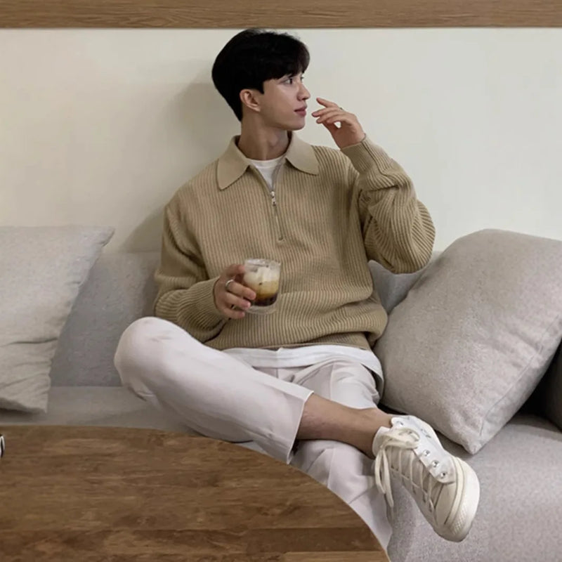 Retro Half-Zip Sweater – Casual comfort with a modern twist