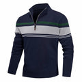 Striped Quarter-Zip Sweater Smart layering with timeless stripes