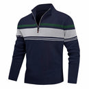 Striped Quarter-Zip Sweater Smart layering with timeless stripes