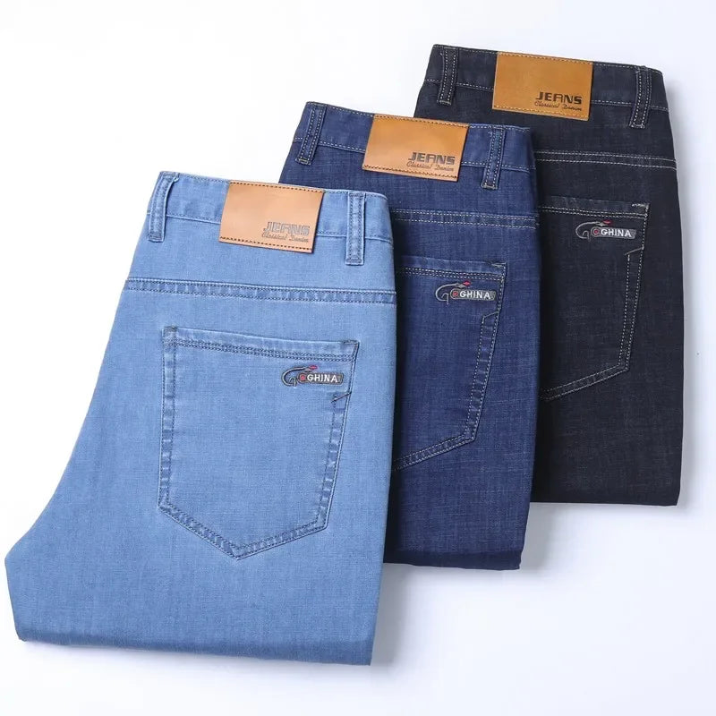 Ice Silk Denim Jeans – Lightweight comfort with refined style