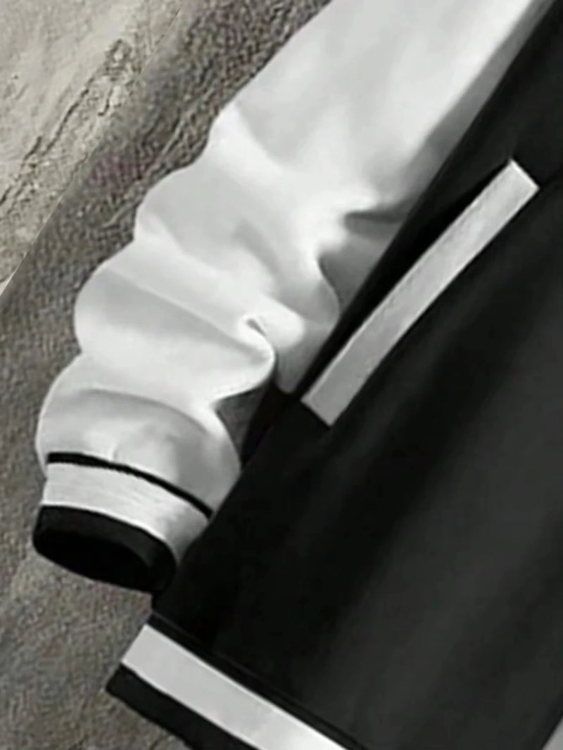 Letter Print Varsity Jacket – Urban attitude with a biker edge