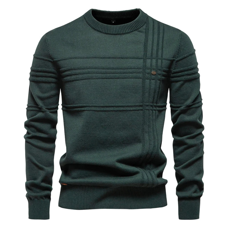 Striped Crewneck Sweater Casual comfort with a refined touch
