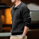 Retro Knit Polo Sweater Vintage-inspired comfort with modern appeal