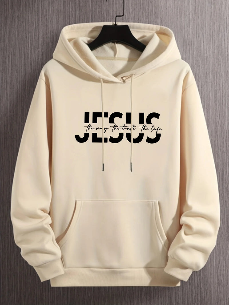 Jesus Letter Hoodie – Statement streetwear with casual comfort