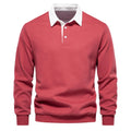 Polo Collar Knit Sweater Casual elegance for every occasion